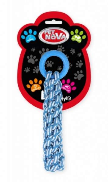 DOG LIFE STYLE Dicker Seilknoten und Ringo 30 cm, Minzgeschmack